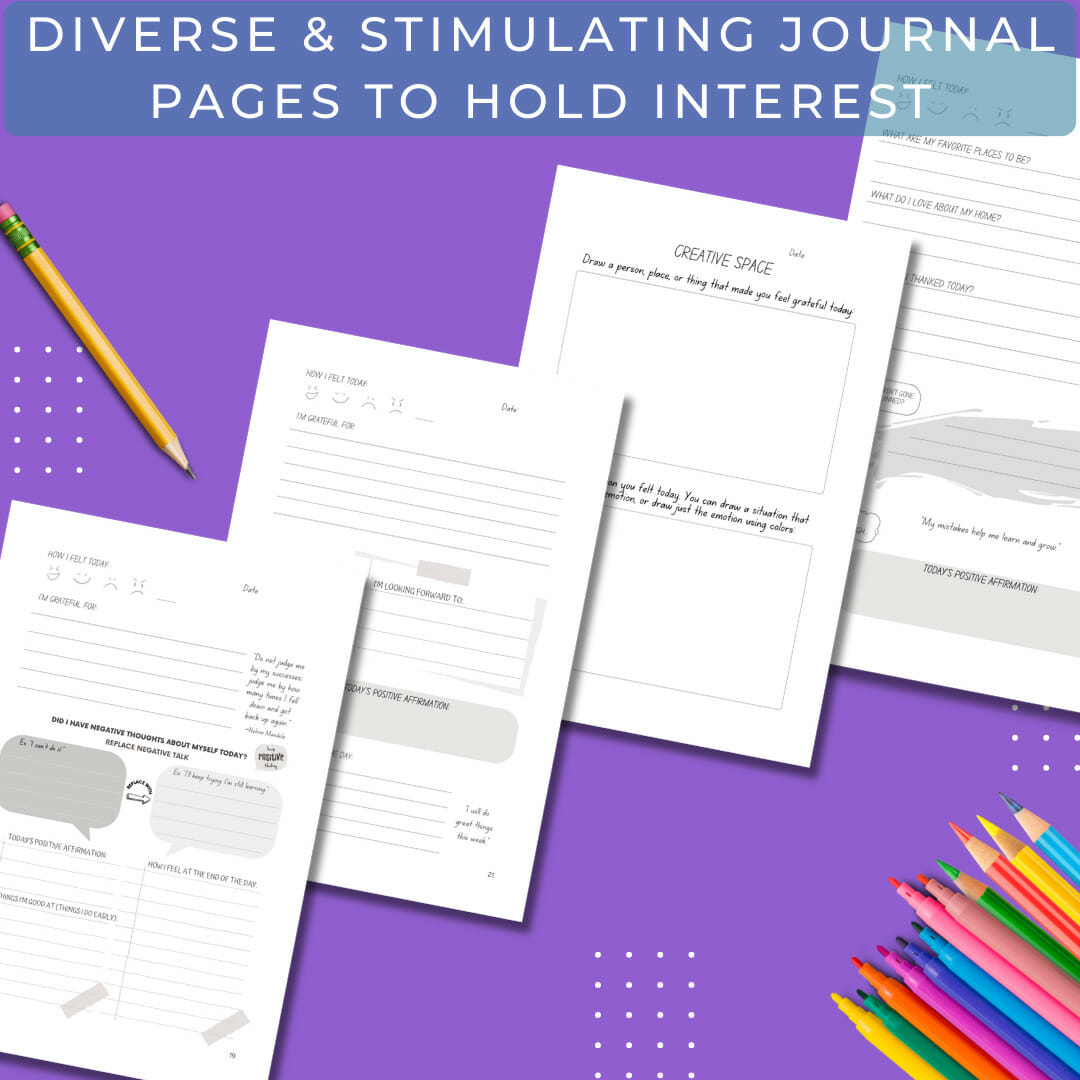Example Page 4 - Diverse & Stimulating Journal Pages to Hold Interest