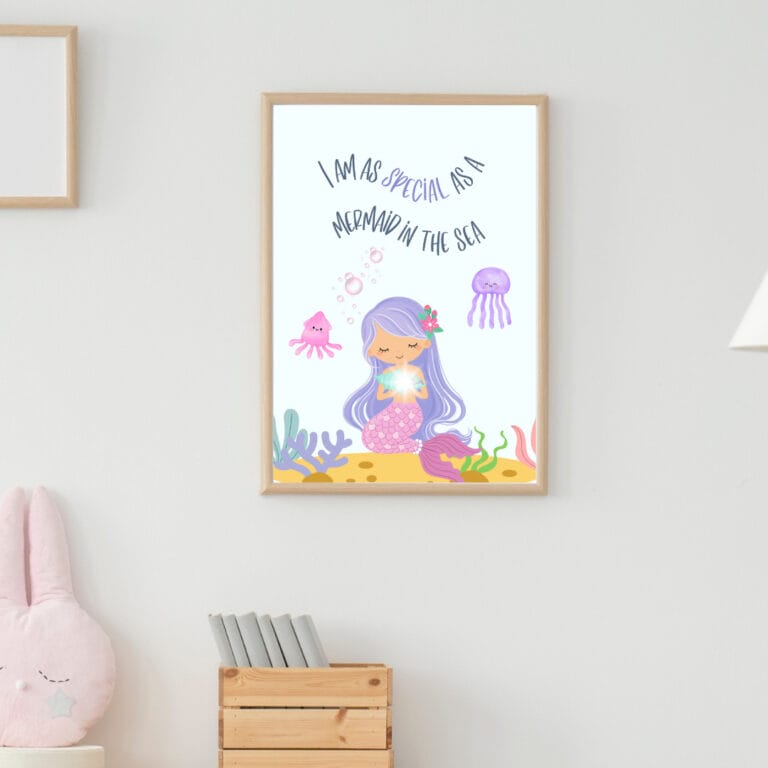 Affirmation posters for a calming corner